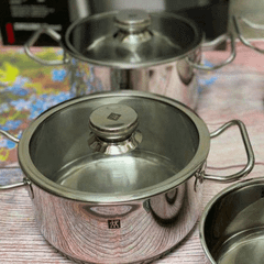Bộ nồi Zwilling Element 5 món kèm quánh vung kính