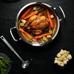 Bộ nồi Fissler Profi 5 món vung kính kèm chảo 2 quai 28cm made in Germany