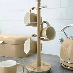 Cây treo cốc và dụng cụ để giấy đứng Swan Retro màu kem