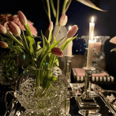 Lọ hoa cầu tròn pha lê Bohemia Sheffield 17,5cm