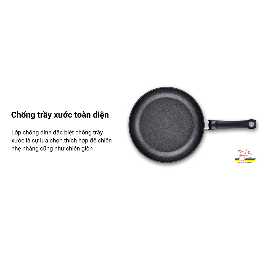Set chảo chống dính Fissler Adamant 24 + 28cm kèm vung kính made in Germany