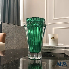 Lọ hoa Crown Jewel Rogaska 25cm màu xanh lá