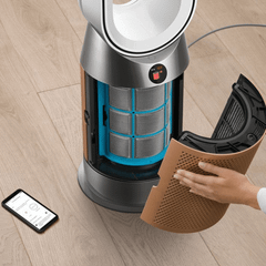 Quạt không cánh 3in1 DYSON 3in1 Purifier HP09 quạt nóng lạnh kèm lọc không khí màu xám niken
