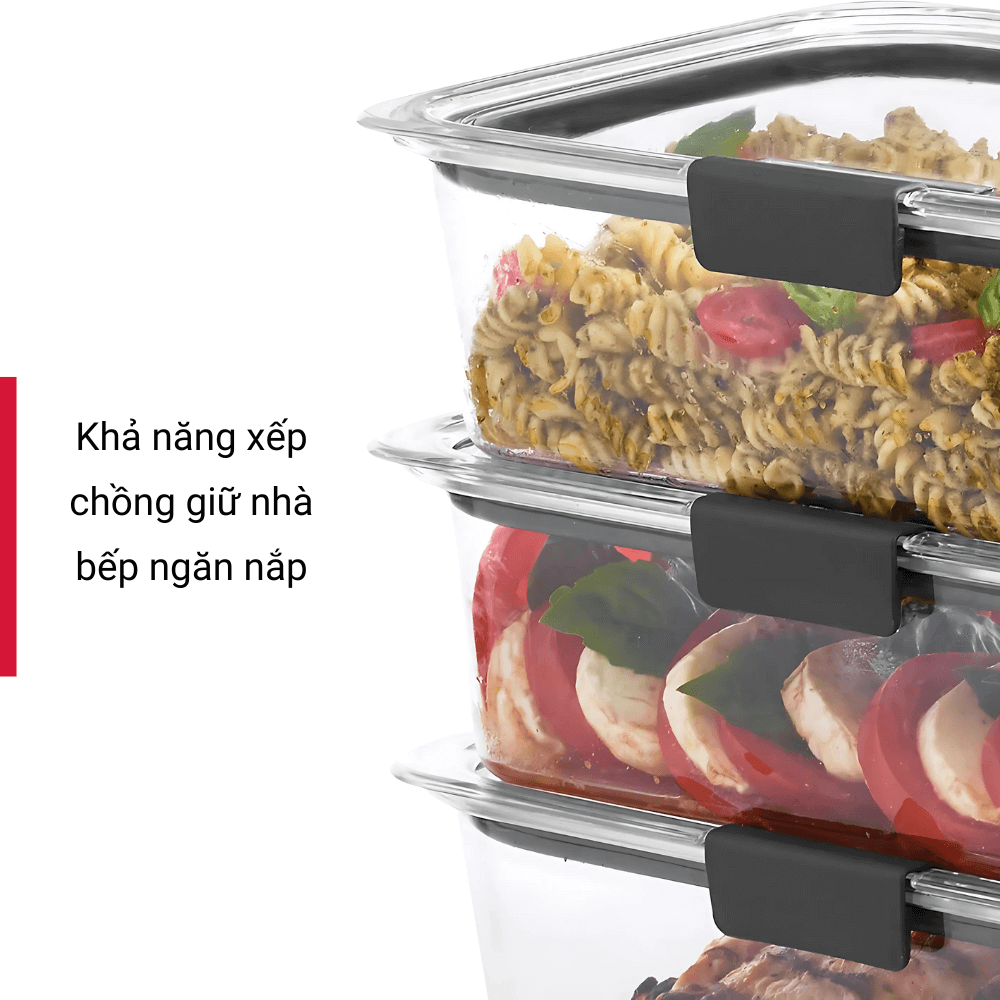 Sét hộp Tritan Rubbermaid Brilliance 24 món - Made in USA