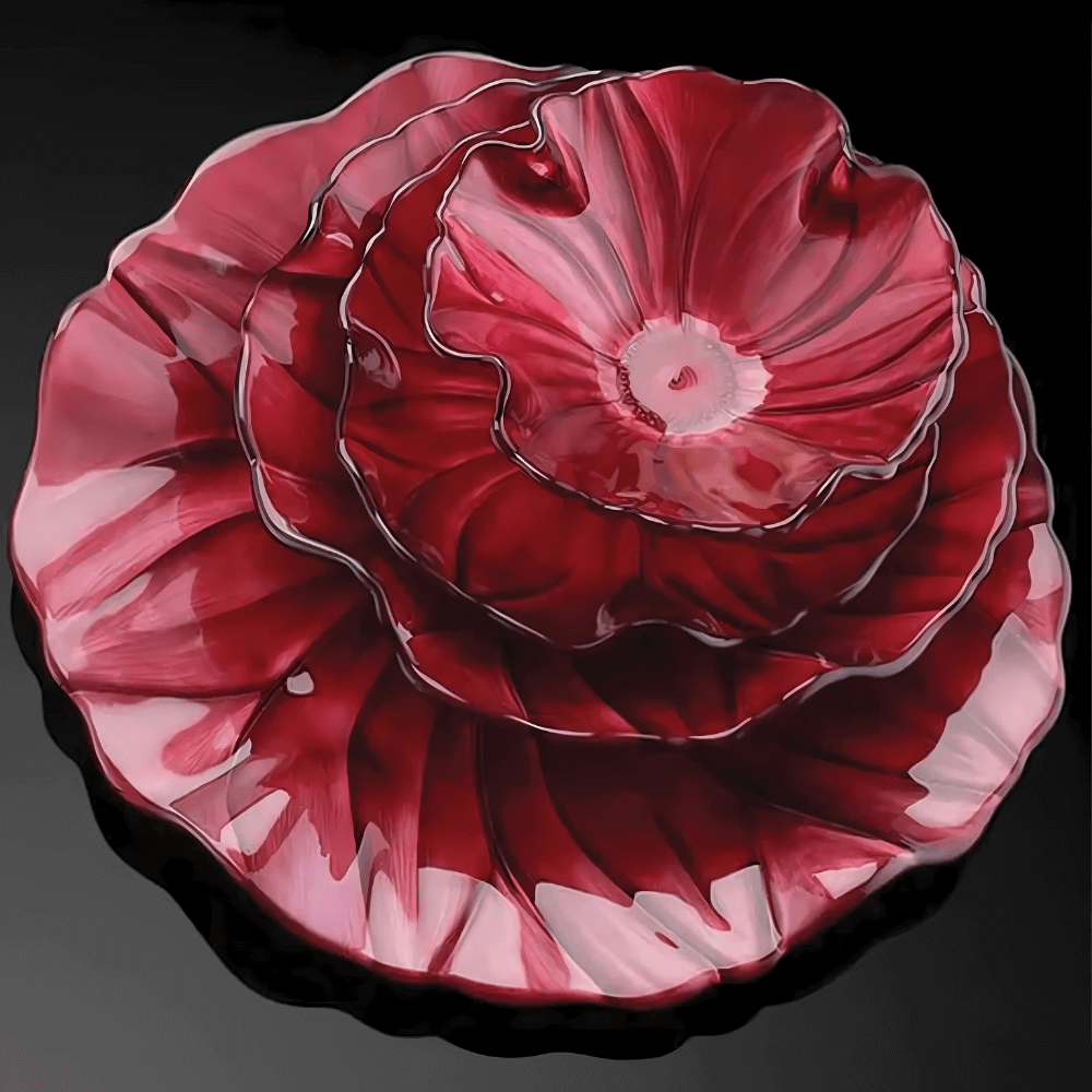 Tô Magnolia đỏ 19cm IVV