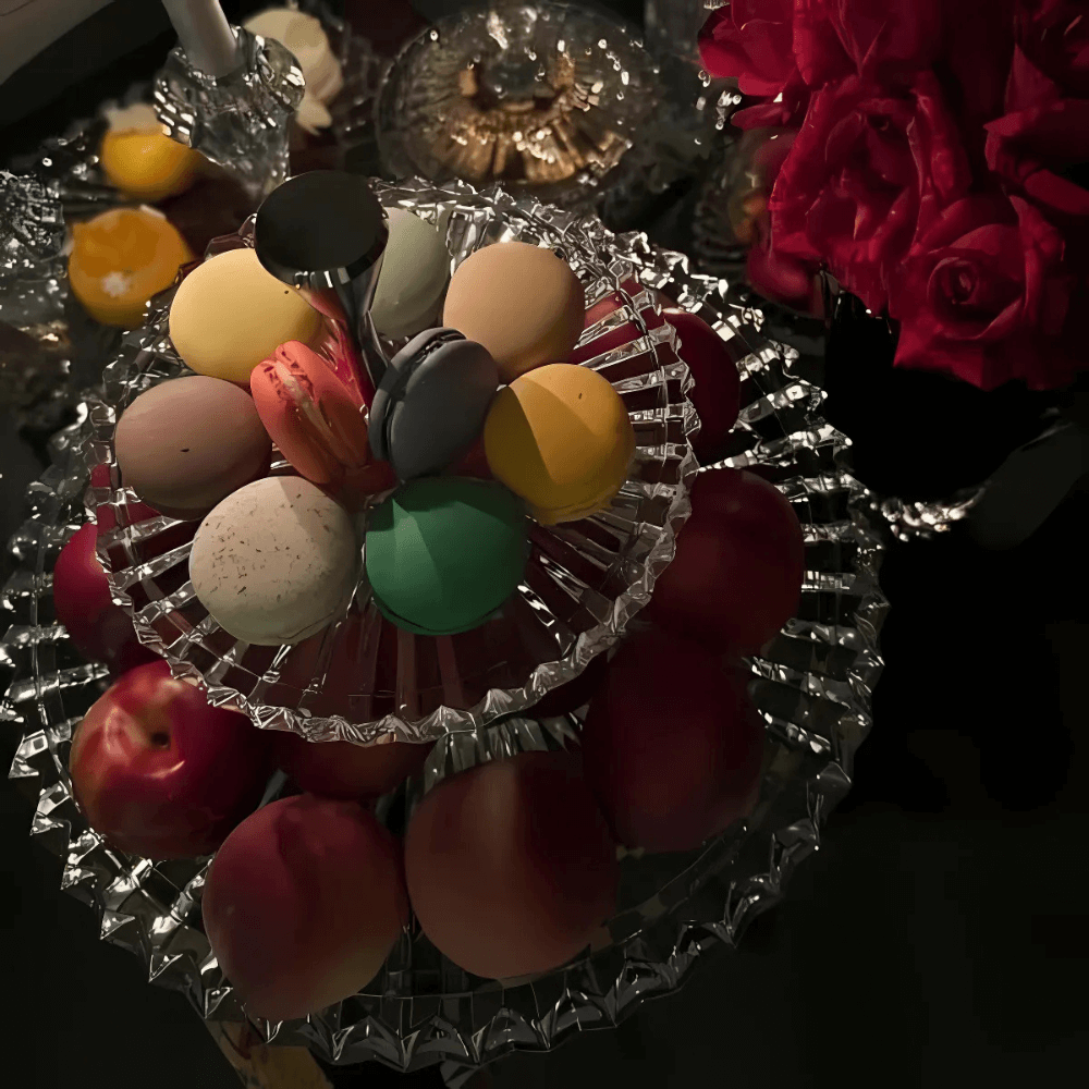 Khay bánh 2 tầng Rogaska Crown Jewel