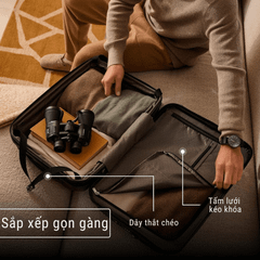 Vali Samsonite Freeform siêu bền size 20 Merlot màu đỏ
