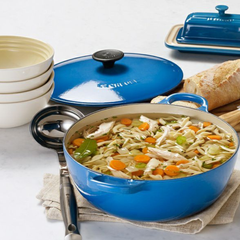 Nồi sâu lòng Le Creuset La Marmite 26cm màu xanh nước biển marseille