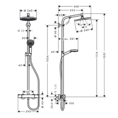 Sen cây Hansgrohe 2in1 27267000 bát tròn