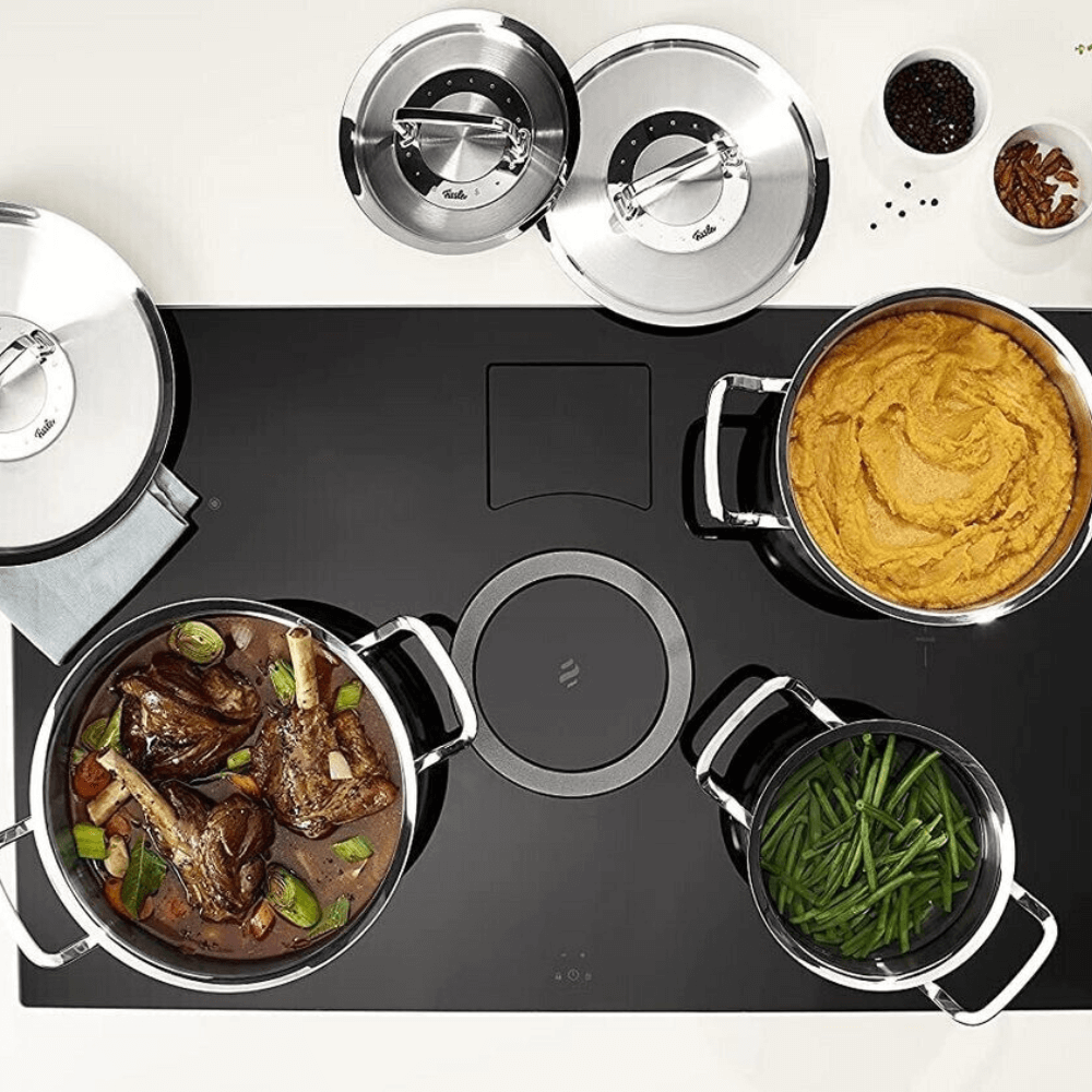 Bộ nồi Fissler Profi 5 món vung thép kèm chảo 2 quai 28cm made in Germany