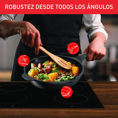Chảo đúc cao cấp Tefal Robusto có miệng rót 20cm E2490244