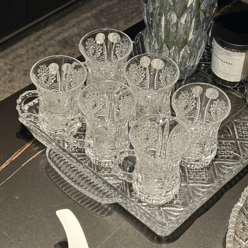 Bộ sét pha lê 6 tách trà Bohemia M57 120ml