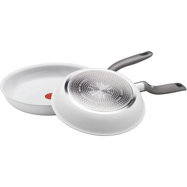 Chảo rán Tefal C4170632 Ceramic Control 28cm được làm bằng thép không gỉ từ tích hợp,