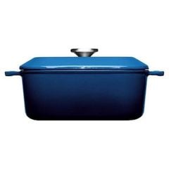 Nồi gang vuông có vung WOLL 24x24 cm màu xanh coban