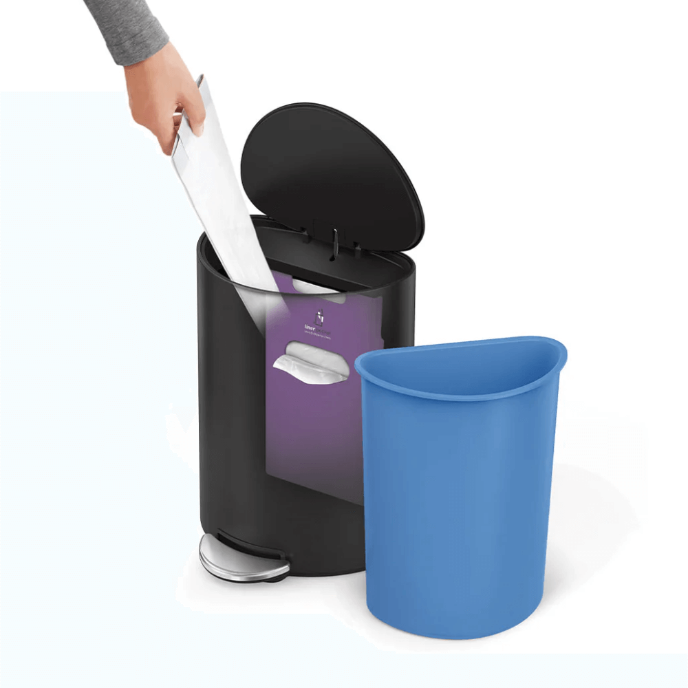 Thùng rác bán nguyệt Simplehuman 6L nắp phẳng nội địa Đức