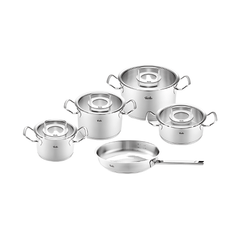 Bộ nồi Fissler Profi set 5 món vung kính kèm chảo Fissler Profi tổ ong size 24cm made in Germany