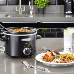 Nồi nấu chậm Crock Pot màu đen 2,4lit