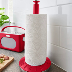 Cây treo cốc và dụng cụ để giấy đứng Swan Retro màu đỏ