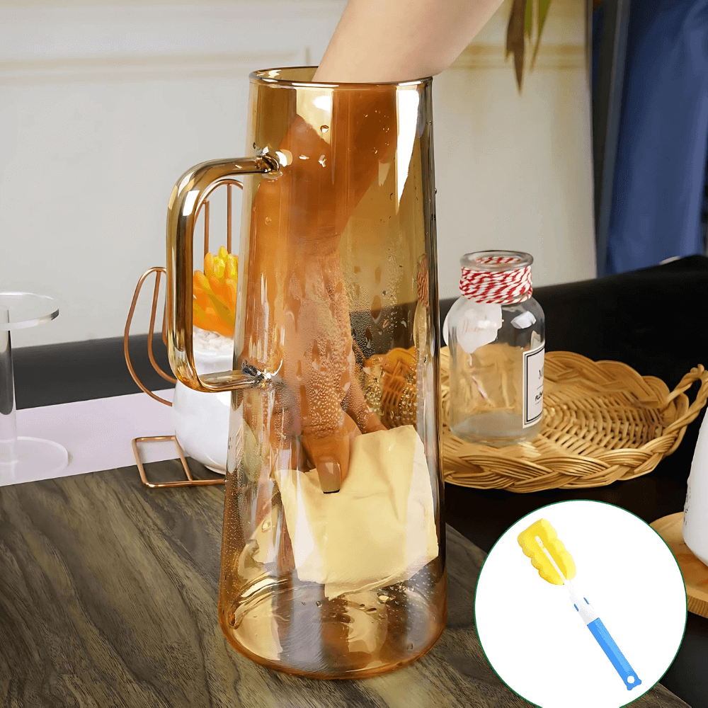 Bình đựng nước thủy tinh Sodasweet Germany 1,8L có tay cầm màu hổ phách