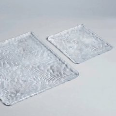 Đĩa vuông Diamante trắng 31.5cm IVV