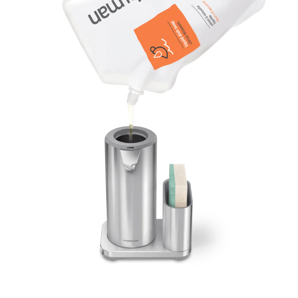 Bình chiết xà phòng cảm ứng kèm caddy để giẻ rửa bát Simplehuman