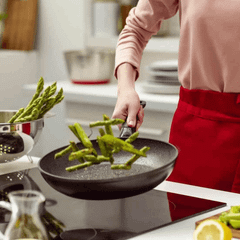 Set chảo chống dính Fissler Adamant 24 + 28cm kèm vung kính made in Germany