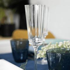 Set 6 ly vang champagne Macassar 170ml
