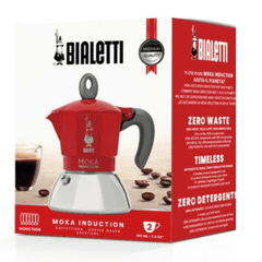 Ấm pha cà phê Bialetti Moka Induction màu đỏ 6 cốc