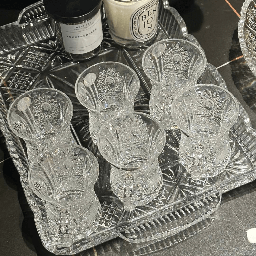 Bộ sét pha lê 6 tách trà Bohemia M57 120ml