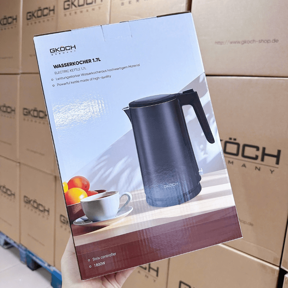 Ấm siêu tốc GKÖCH 1800W HB-K102 màu đen