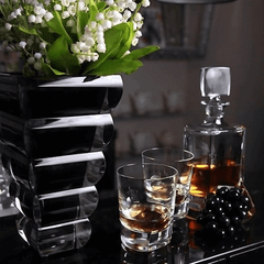 Bình hoa pha lê Rogaska Adria 25cm màu đen