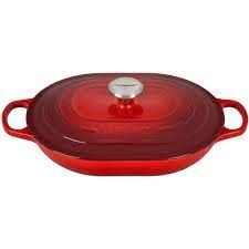 Nồi chảo gang Le Creuset Oblong 31cm màu đỏ cherry
