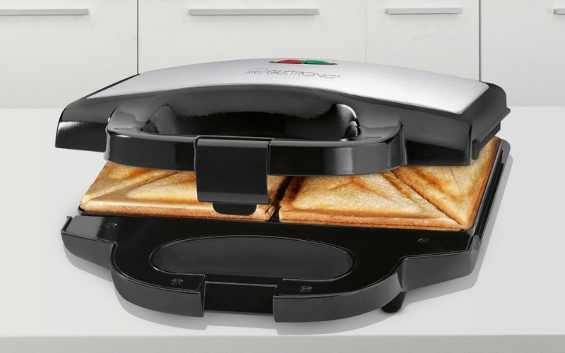 Máy nướng bánh mì sandwich Clatronic ST3778 màu inox viền đen