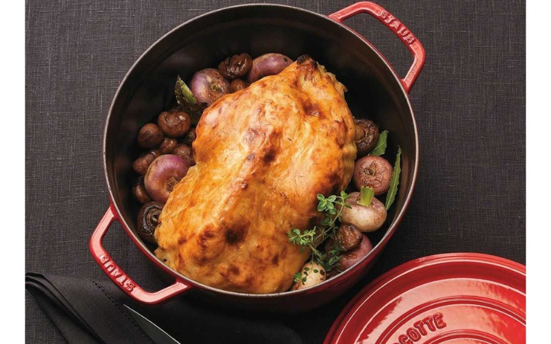 Nồi tròn STAUB Cocotte 24cm màu đỏ cheery nội địa Đức