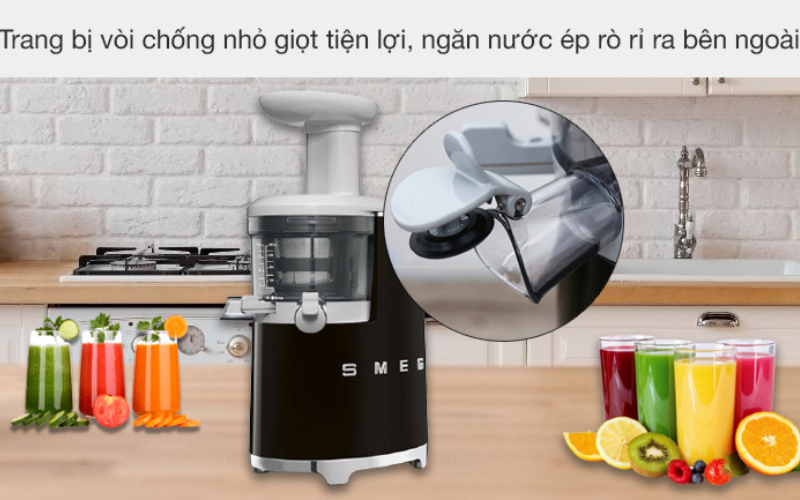 Máy ép chậm SMEG SJF01BLEU màu đen nội địa Đức