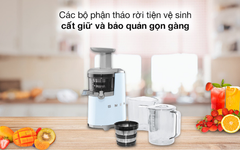 Máy ép chậm SMEG SJF01PBEU màu xanh nội địa Đức