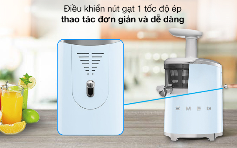 Máy ép chậm SMEG SJF01PBEU màu xanh nội địa Đức