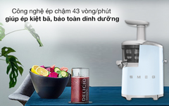 Máy ép chậm SMEG SJF01PBEU màu xanh nội địa Đức