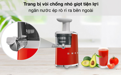 Máy ép chậm SMEG SJF01RDEU màu đỏ nội địa Đức