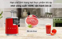 Máy ép chậm SMEG SJF01RDEU màu đỏ nội địa Đức