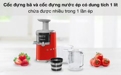 Máy ép chậm SMEG SJF01RDEU màu đỏ nội địa Đức