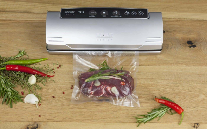 Máy hút chân không CASO VC10 màu inox