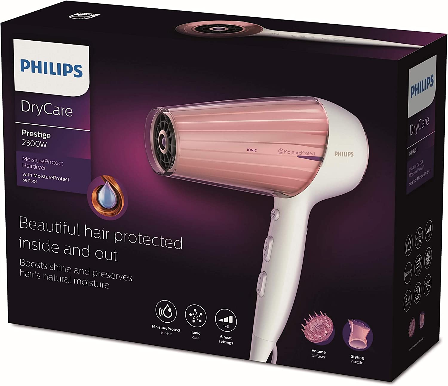 Máy sấy tóc Philips HP8281/00 màu rosa/weiß