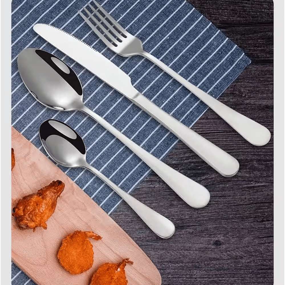 Set dao thìa dĩa quả trứng KELLER Germany 24 món màu bạc