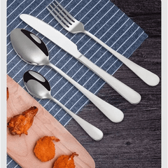 Set dao thìa dĩa quả trứng KELLER Germany 24 món màu bạc