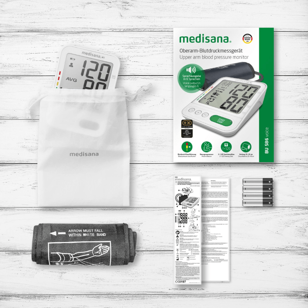 Máy đo huyết áp bắp tay Medisana BU586 có giọng nói