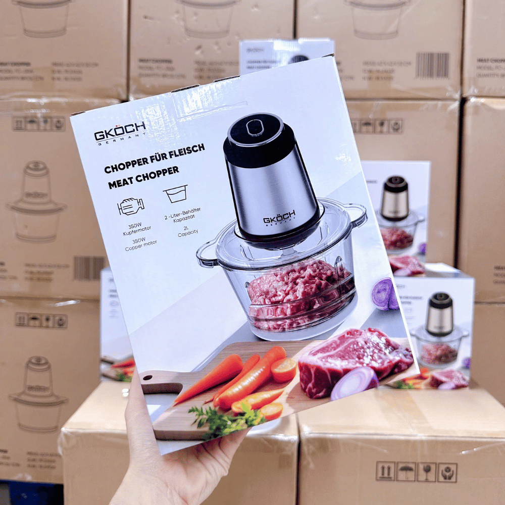 Máy xay thịt Silver GKÖCH 350W màu bạc