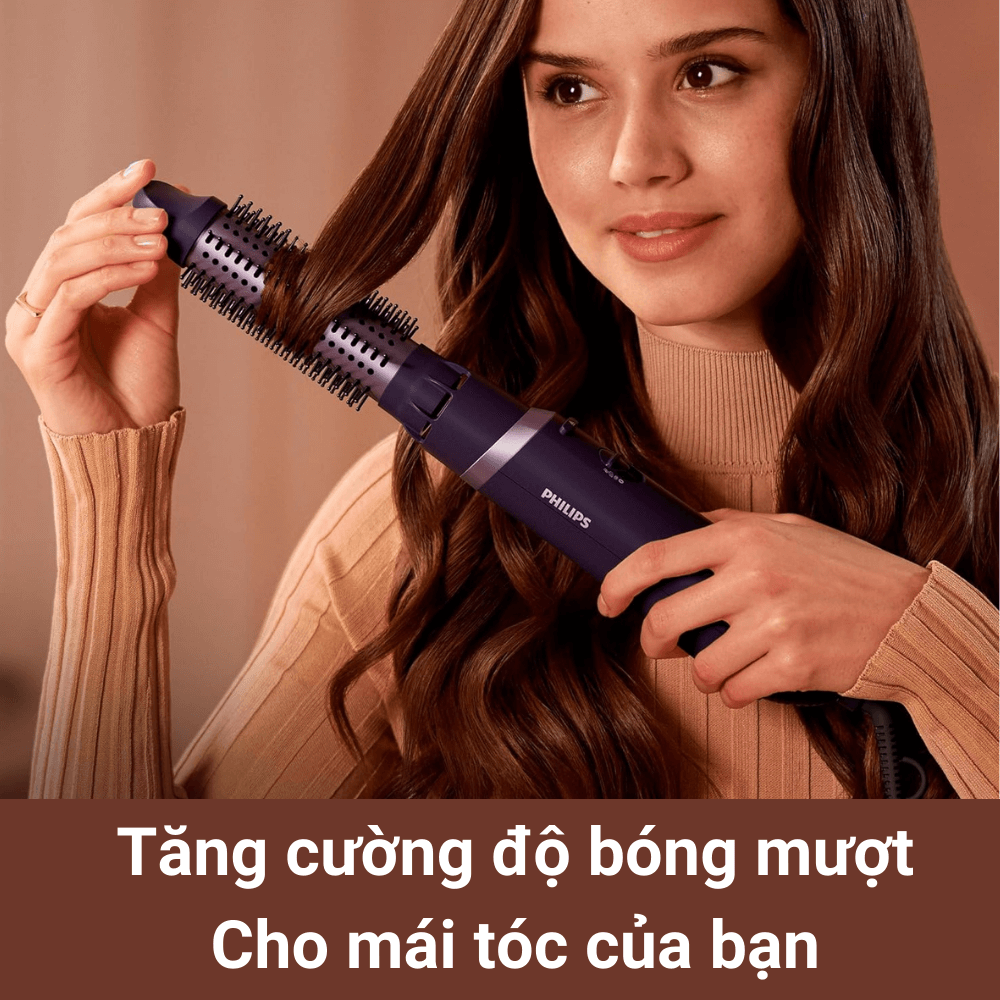 Lược sấy tạo kiểu Philips AirStyler series 3000 BHA305/00 màu xanh tím