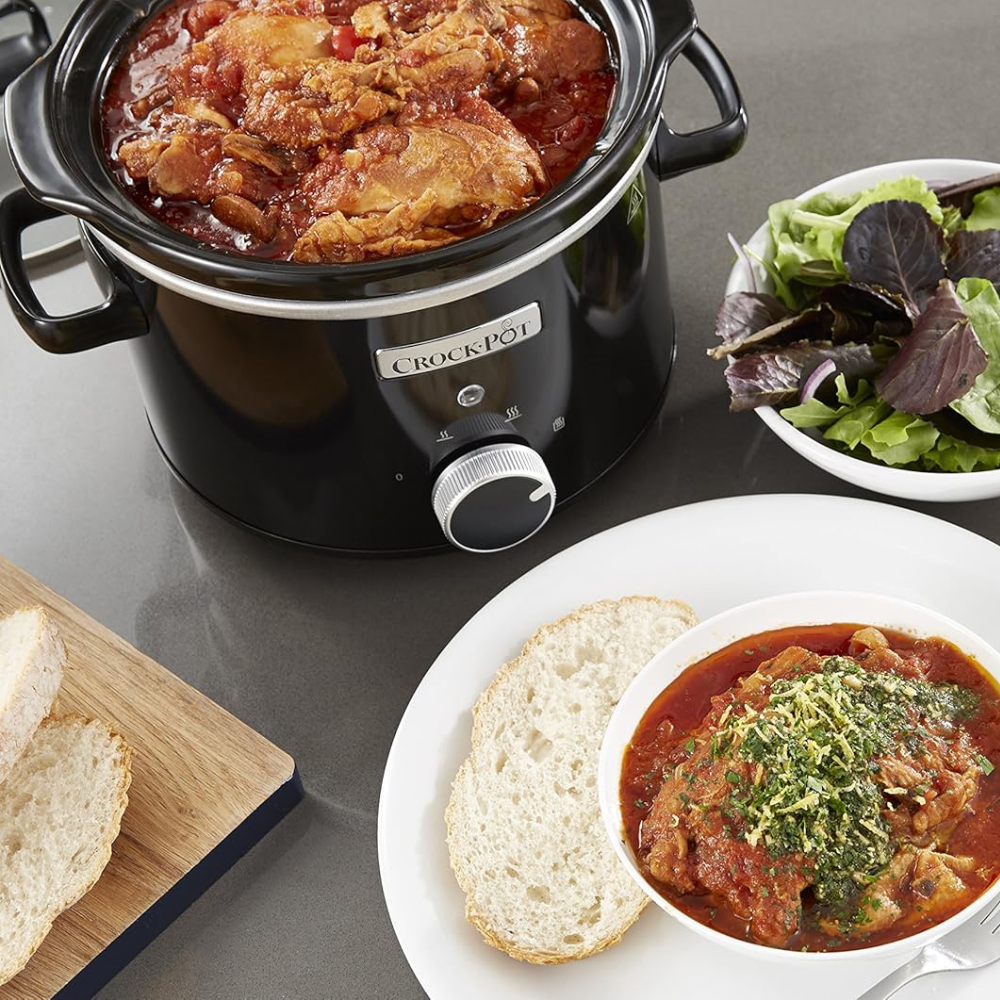 Nồi nấu chậm Crock Pot màu đen 2,4lit