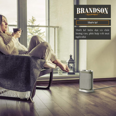 Quạt sưởi gốm Brandson 1500W màu trắng bạc